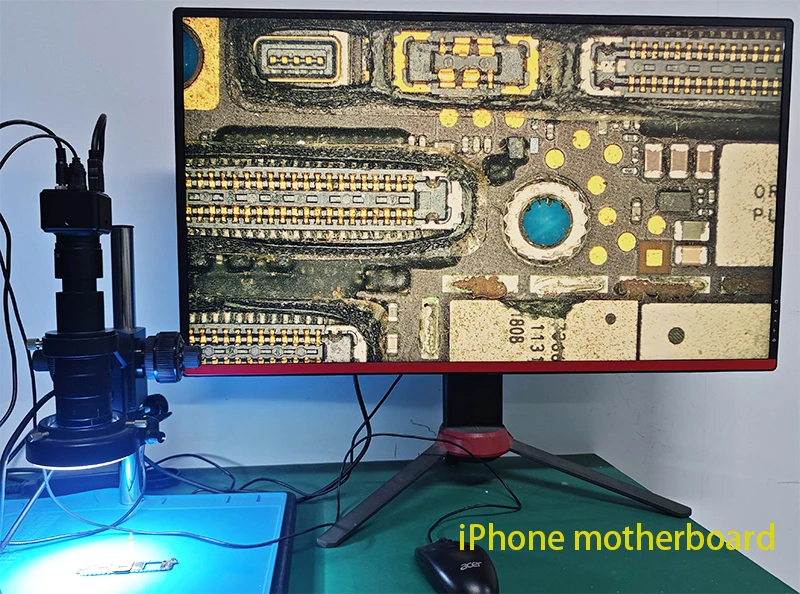 랩선 IMX678 4K 8MP 1080P 60FPS HDMI USB UVC 산업용 현미경 카메라 (측정용 크로스헤어 포함, 납땜 검사 연구실용)