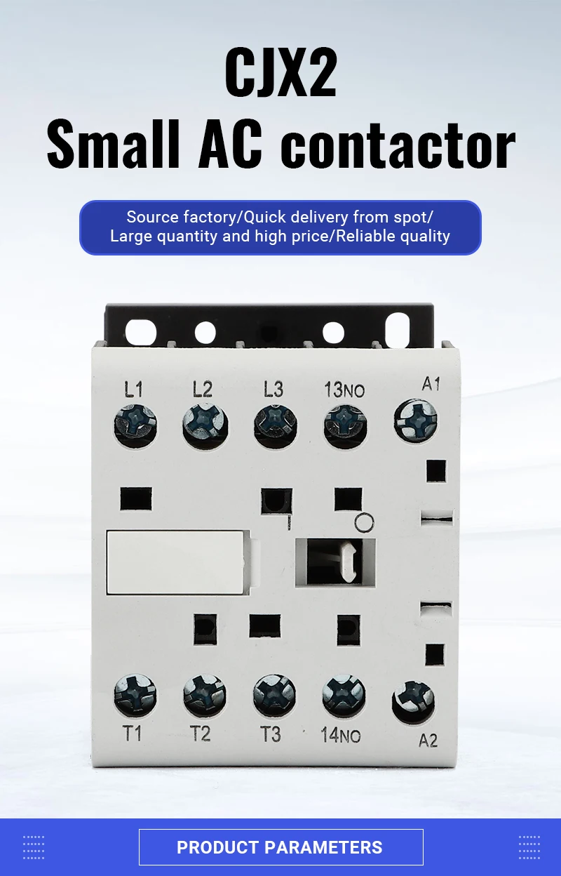 Description Picture 2 of itemCJX2-K Mini AC Contactor Din Rail 3P 3main 1NO/3main Coil Voltage 220V 50/60Hz 6A 9A 12A 16A
