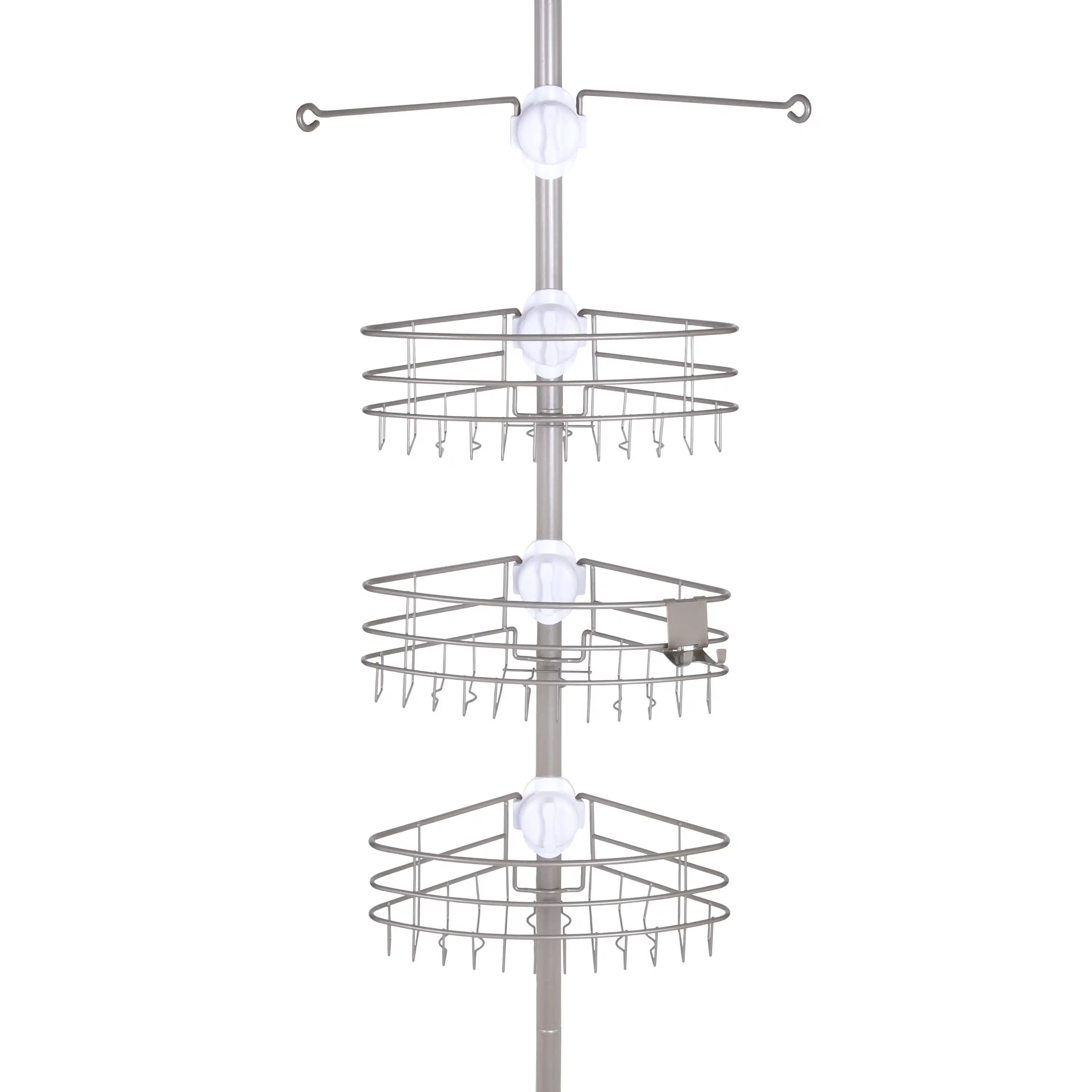 Kenney 4-Pocket Hanging Mesh Suction Shower Organization Caddy, White