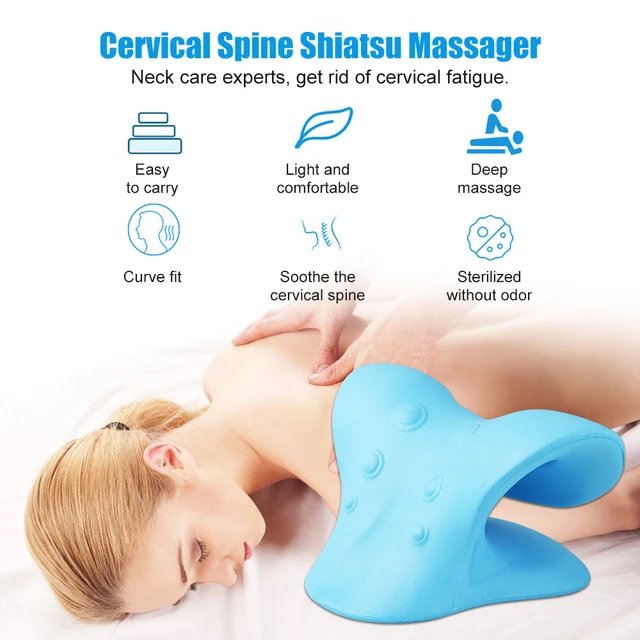 Deluxe Shiatsu Massage Pillow With Lumbar And Cervical Spine Stretcher, Healthy Livin' Solutions