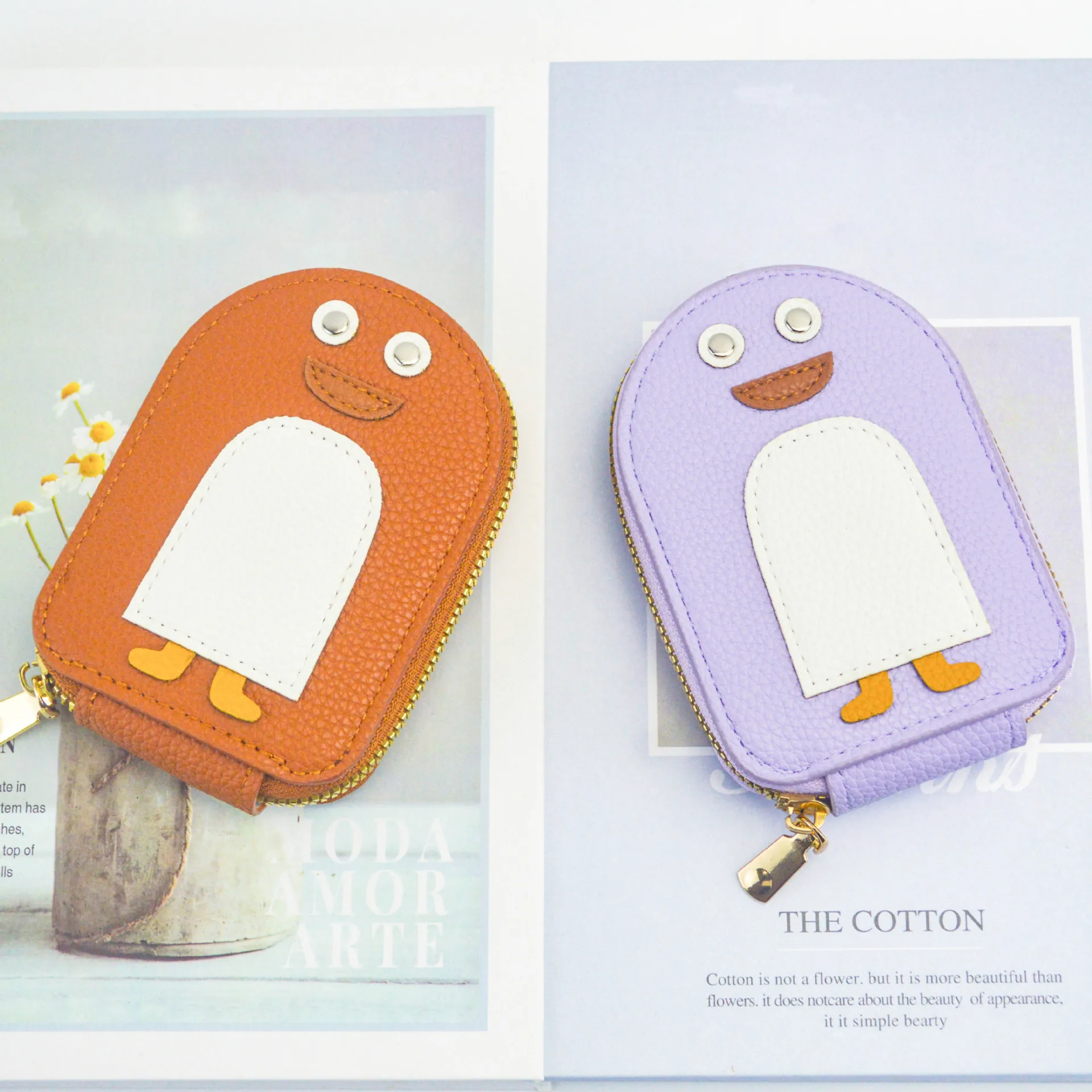 

Japan Style Penguin Card holder Mini Convenient Credit Card Pocket High Capacity Lady's Wallet Multifunction Coins Bags for Girl