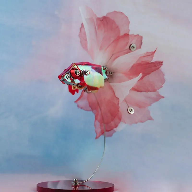 Modello Di Puzzle Koi 3D Set Di Blocchi Di Costruzione In Metallo Fai Da Te Koi Modello Assemblato A Mano Ornamenti Alla Moda Giocattolo Educativo A V
