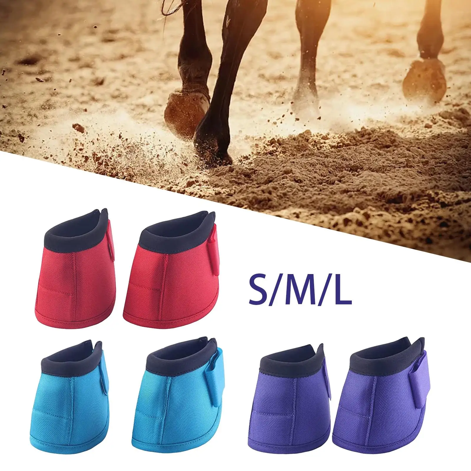 Horse Bell Boots Equestrian Accessories Lightweight Protective Shock Absorbing Horse Bell Boots Equestrian Accessories Lightweight Protective Shock Absorbing