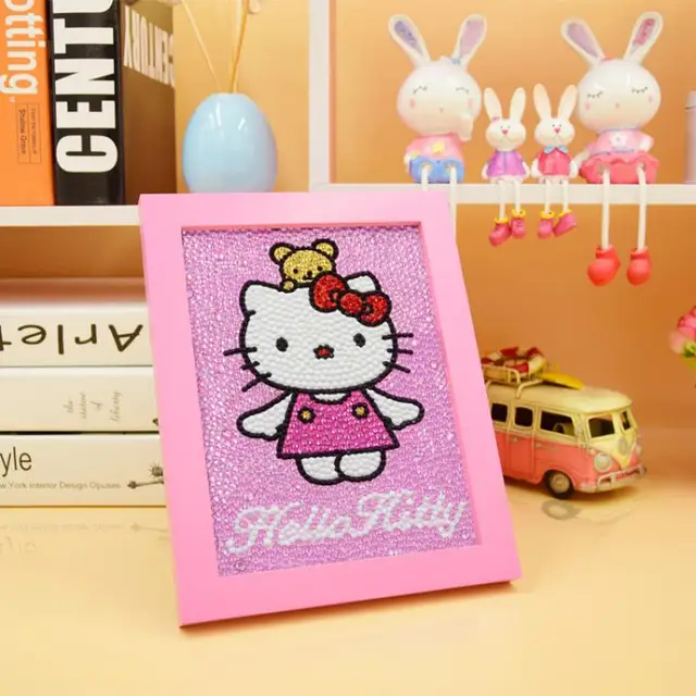 Kawaii Hello Kitty Diamond Paintings Kit Anime Sanrioed Kt Cat Diy Diamond  Paint Kids Handmade Diamond Paint Crafts Home Decor - AliExpress