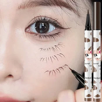 리퀴드 아이라이너 펜슬, 누에 속눈썹 펜, 블랙 브라운, 방수 지속, 빠른 건조, 부드러운 아이 메이크업, 한국 화장품