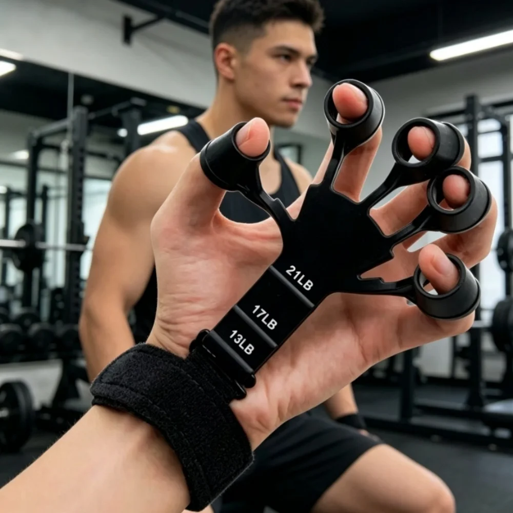 Compact Five-Prong Hand Grip Exerciser for Enhanced Flexibility and Strength Training