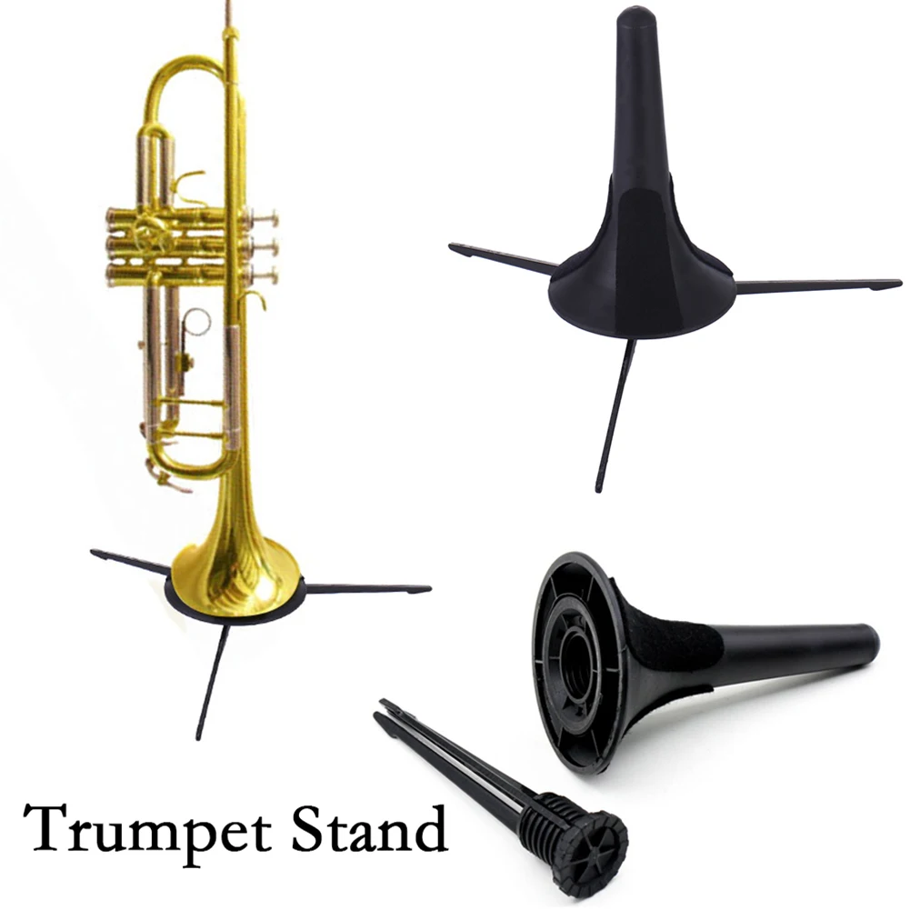 Portable Trumpet Stand Tripod Stand Musical Instrument Rest Holder With Detachable & Foldable Metal Leg