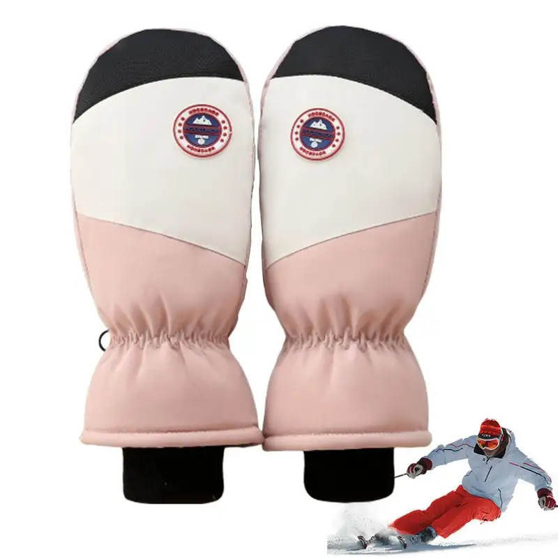 

Ski Gloves Snowboarding Gloves Waterproof Snow Ski Mittens Windproof Anti-Slip Snowboard Gloves Girls Winter Gloves For Skating