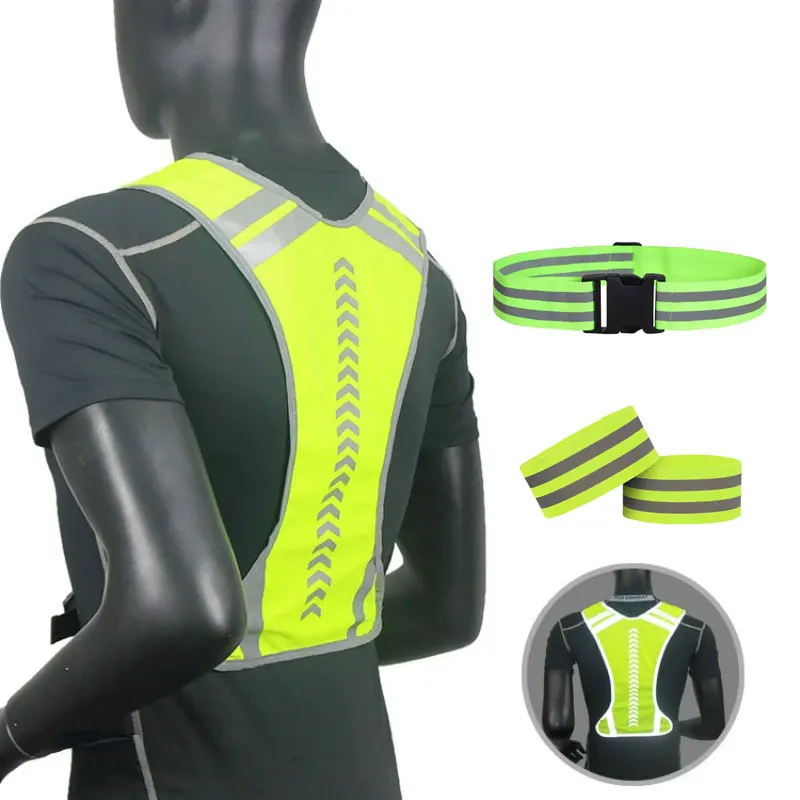 Cycling vest Reflective high visibility for night riding running jogging cycling motorcycle outdoor sports
