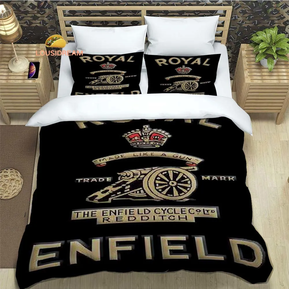 

Brand Royal Enfield Logo Sheets Quilt Covers Bedding Dormitory Sheets Three-piece Bedding Set Three-piece Soft Warm Bedding Set