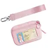 Women's Keychain Wallet The Iris Wallet Zip Waterproof Nylon Card Wallet Pouch Wristlet Zip Card Case with Clear ID Window 1