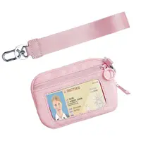 Women's Keychain Wallet The Iris Wallet Zip Waterproof Nylon Card Wallet Pouch Wristlet Zip Card Case with Clear ID Window 1