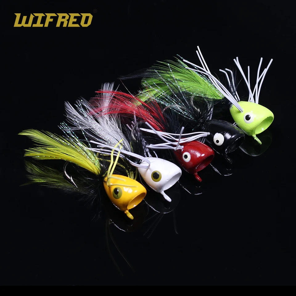 Popper Flies 12PCS Set Bass Popper Fly Fishing Lure Kit Dry Mini Foam