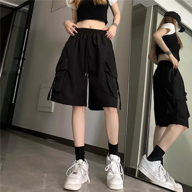 Sports shorts women's summer wide-leg casual quick-drying overalls five points
