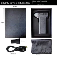 Lithium Battery Leaf Blower Turbo Fan Hair Dryer Handheld Outdoor Dust Blower Portable 130,000 Brushless Rainstorm Hair Dryer 2