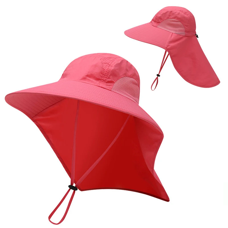 Men Wide Brim Fishing Hat Neck Cover Sun Protect Quick Drying Hiking Caps Outdoor Women Uv Protection Panama Cap sun hats fisherman hat sunscreen hats sun hat