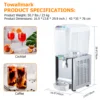 Commercial Beverage Dispenser, 1 Tanks 4.75 Gallon 18L Commercial Juice Dispenser, 18 Liter Per Tank, 180W Stainless Steel Food 6