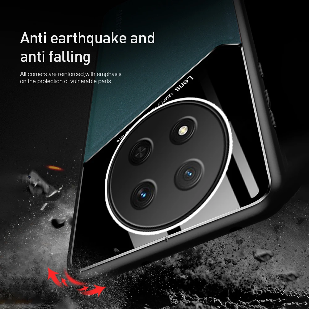 Magnetic Leather Back Cover For Honor Magic7 Lite 7Lite Light X9c Magic7Lite HonorX9c Honer X 9c TPU Soft Frame Shockproof Coque 5