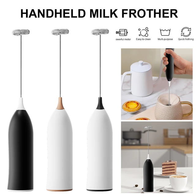 Rechargeable Handheld Foamer High Egg Speed Electric Milk Frother Foam  Maker Mixer Coffee Drink Frothing Wand Grey - AliExpress