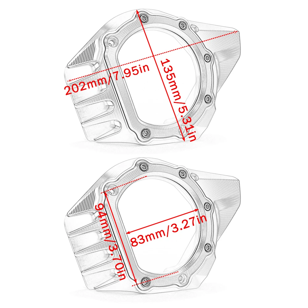 CNC Aluminium Getriebe Box Schutz Motor Getriebe Lufteinlass Abdeckung für Vespa Sprint 150 2016-2023 Primavera 150 2014-2023 – Detail 2
