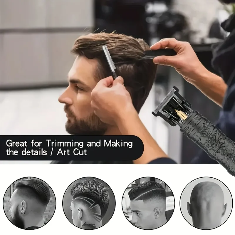 2024 Professional Hair Clipper for Men T9 Electric Hair Cutting Machine Barber Shaver Rechargeable Hair Trimmer Beard Shaving 3