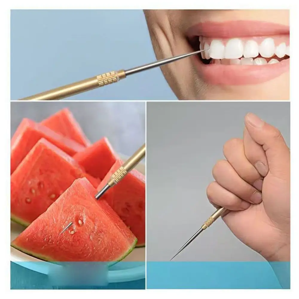 Hookah Accessories Portable Hookah Foil Puncher Titanium Multifunctional Toothpick Fruit Fork Camping Tool Toothpick Tube