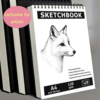 A4/A5 Spiral Art Sketchbook with Fox Cover 1