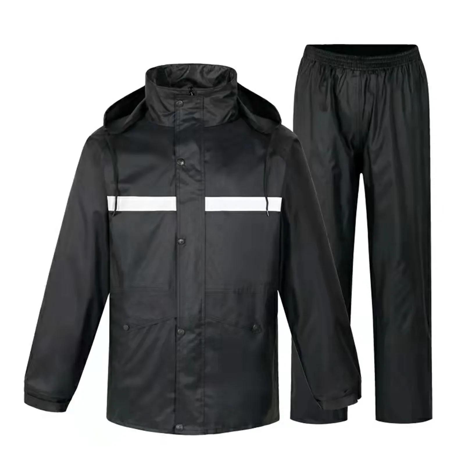

Raincoat And Rainpants Suit Full Body Rainstorm Prevention Electric Bicycle Motorcycle Takeaway Riding Reflective Split Raincoat