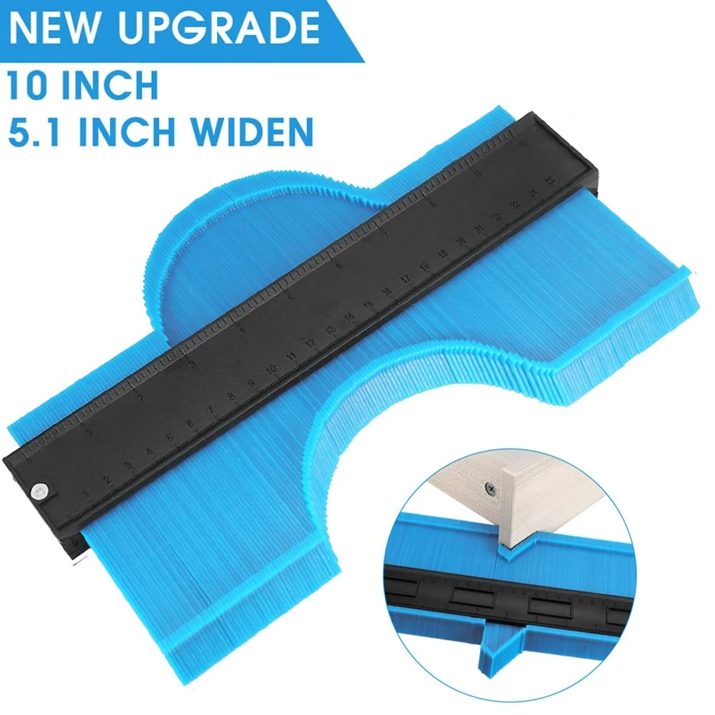 Contour Gauge 10 Inch Widen Profile Gauge Measure Ruler Contour Duplicator For Measurement Tiling Laminate Wood Marking Tool contour gauge carpentry gauge woodworking gauge