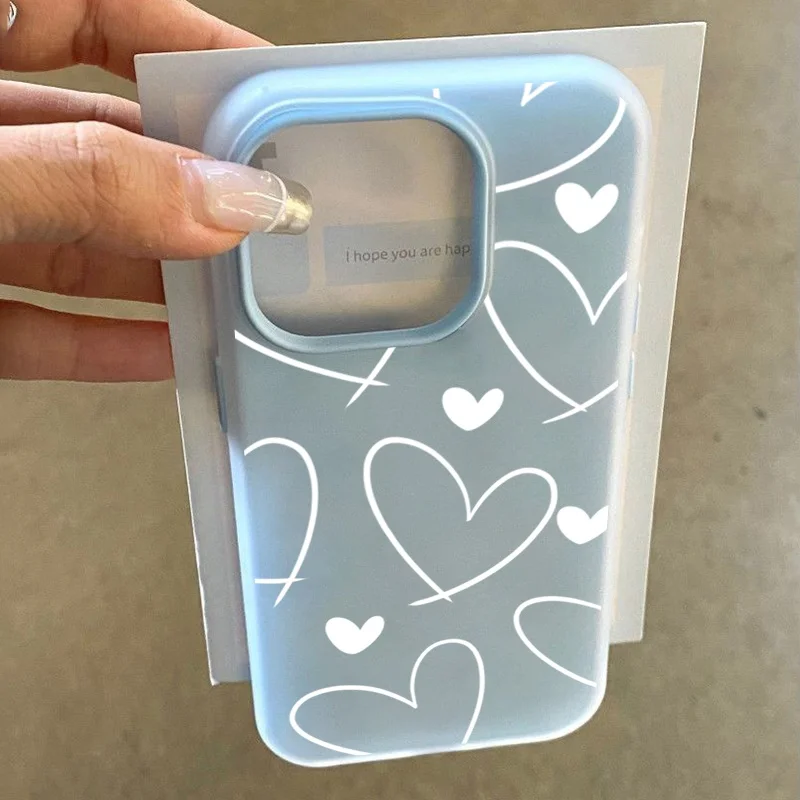 Matte Candy Color Case with Simple Stripes Design