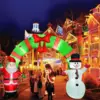Huge Lighted Christmas Inflatable Archway Inflatable Santa Claus Snowman Arch Outdoor Holiday Decorations Built-in Led Lights 6