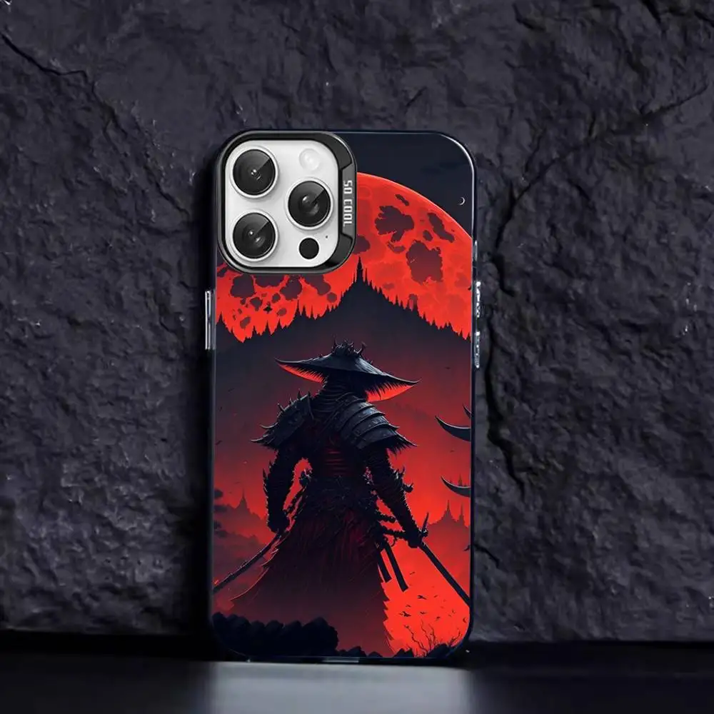 Ghost Face Samurai Matte Shockproof Phone Case - Japan-Inspired Anti-Fall Cover