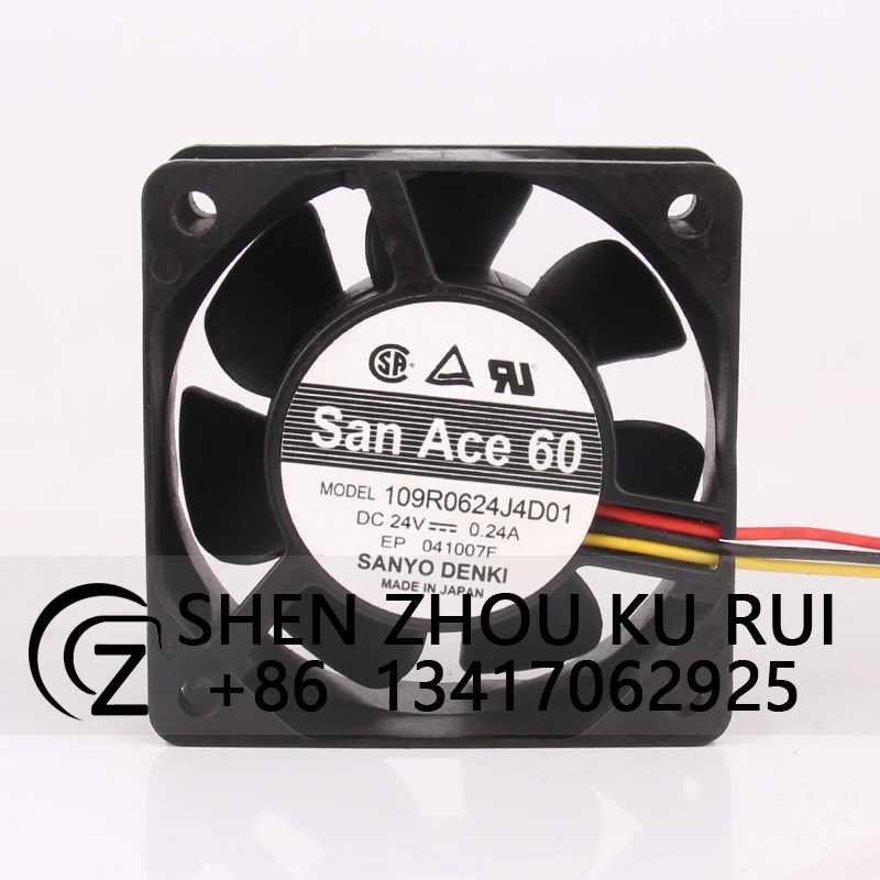 

109R0624J4D01 Case Cooling Fan for SANYO 12V 48V DC24V 0.24A ECAC 60x60x25mm 6CM 6025 3line inlet centrifugal exhaust industrial