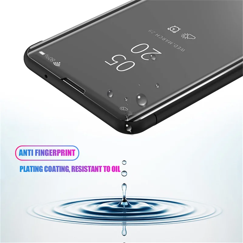 Luxury Mirror Flip Stand Phone Case - Premium Armor  Carcasa Cover