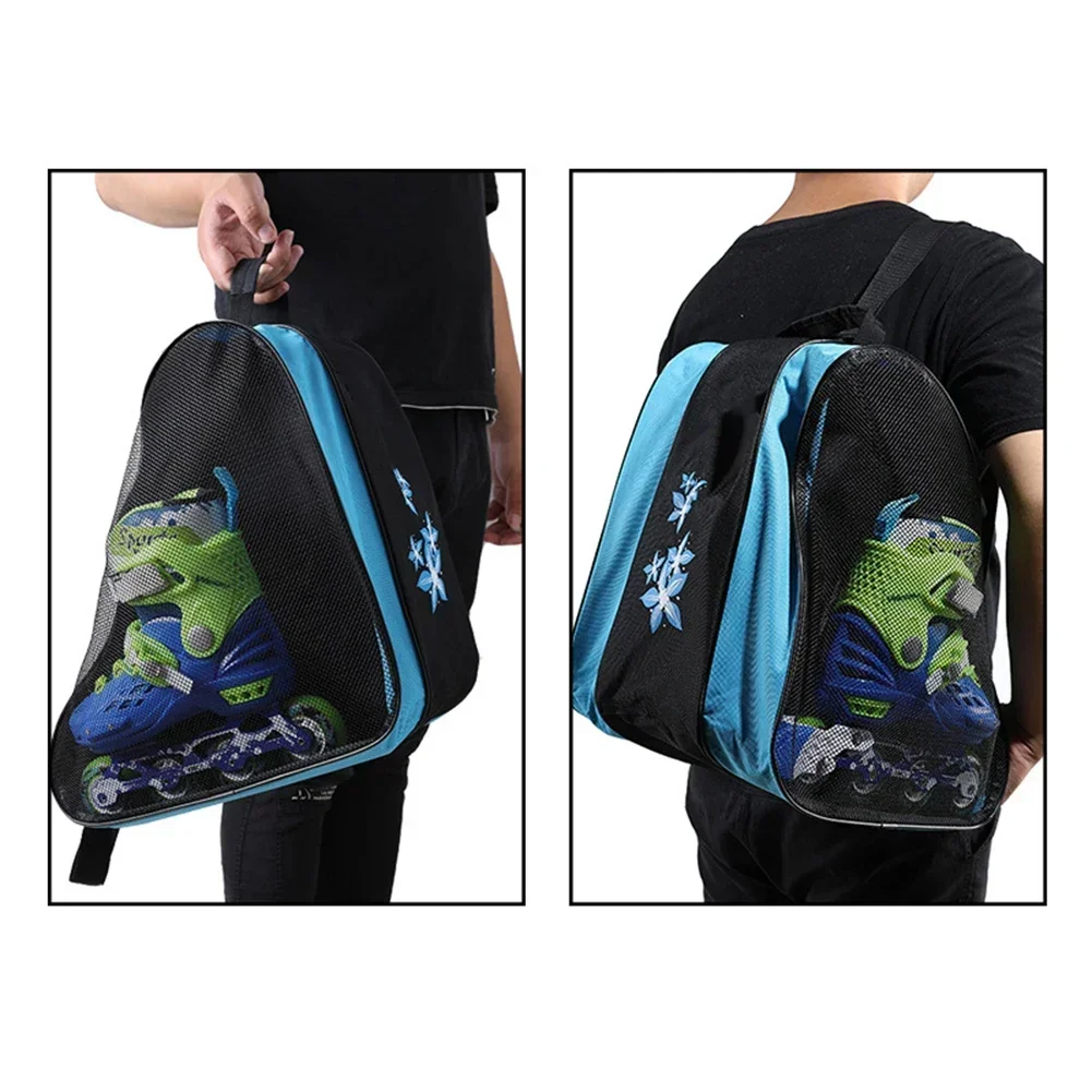 Skateboard Carry Bag Outdoor Three-layer Inline Roller Skating Shoe Backpack Ice Skates Storage Bags Accessories