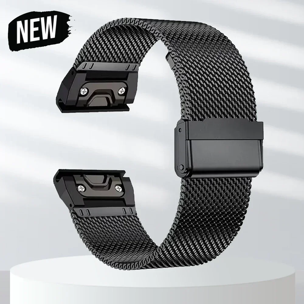 Quick Fit Stainless Steel Band, Universal Sports Watch Strap 20/22/26mm