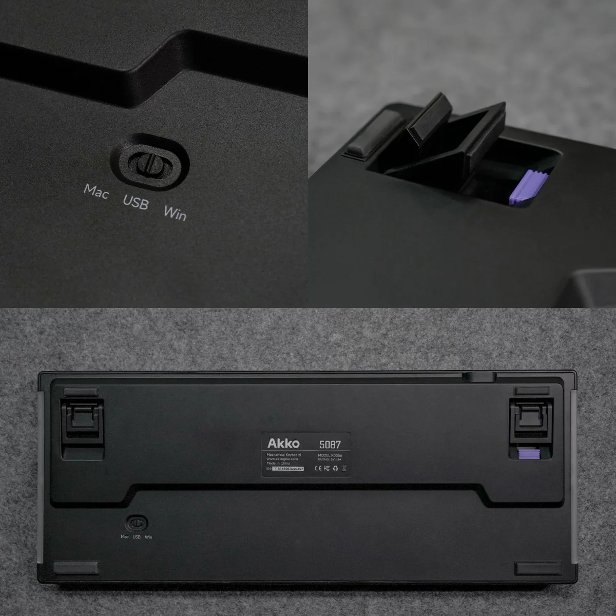 아코 5087 V3 키보드 80% TKL 레이아웃 ANSI-US 핫스왑 RGB USB 타입-C/2.4g&BT5.0 트리모드 커스텀 게이밍 기계식 키보드