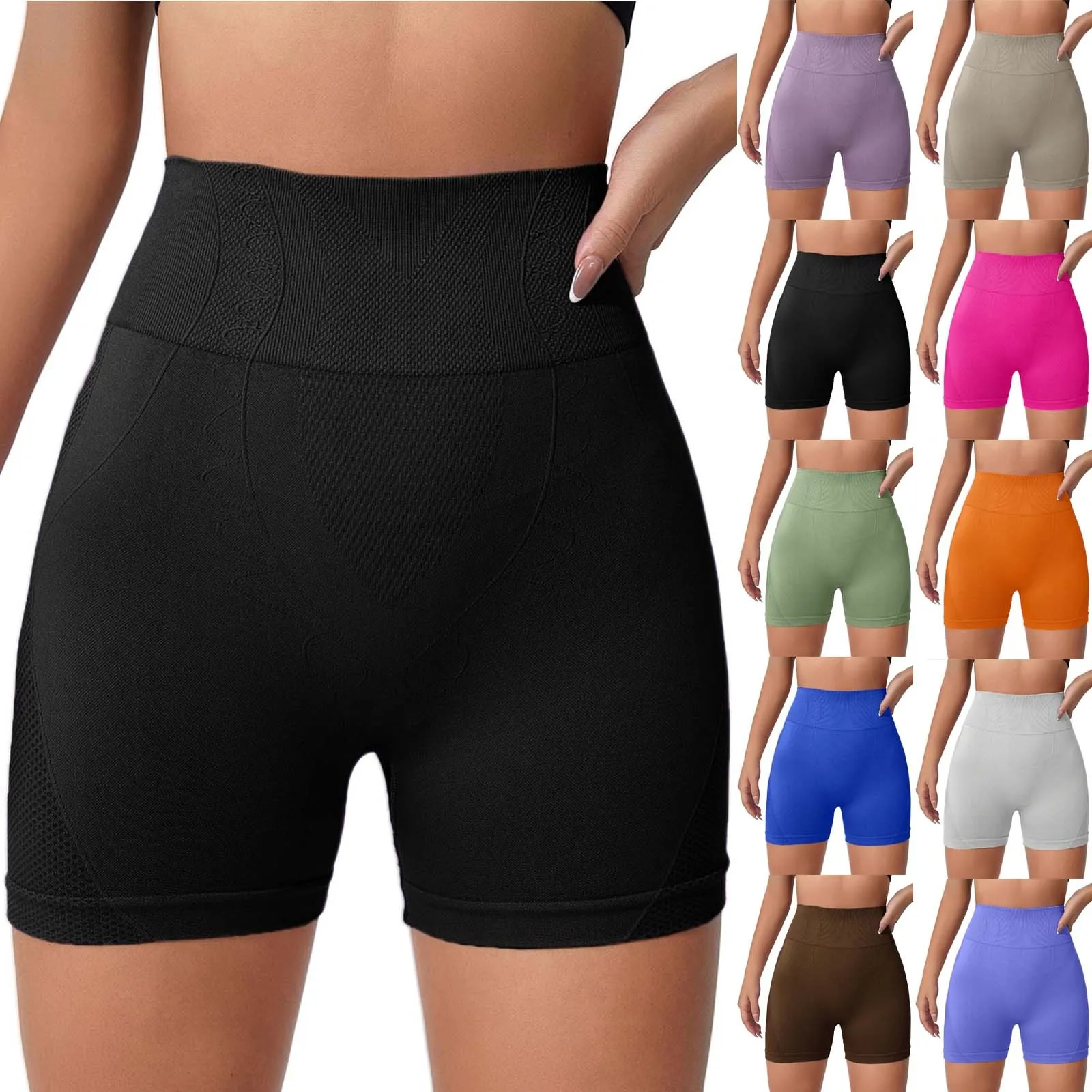 

Women Sexy Seamless Biker Booty Shorts High Waisted Push Up Tight Mini Hot Short Pants Bubble Butt Outdoor Cropped Mujer Cortos