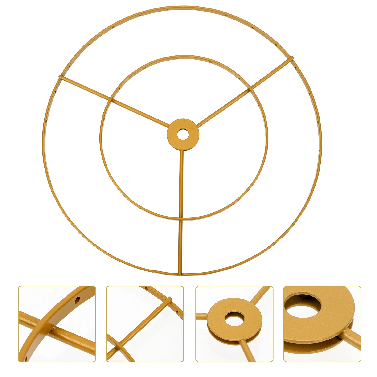 

Lamp Shade Frame Lamp Shade Bracket Ring Frame Holder Drum Horn Heavy Floor Metal Table Lampshade Iron Duty Wire Adapter Base