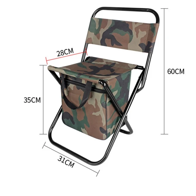 Outdoor Folding Chair Portable Chair Fishing Multi-Functional Insulation  With Cooler Bag Stool Foldable Fishing Chair - AliExpress