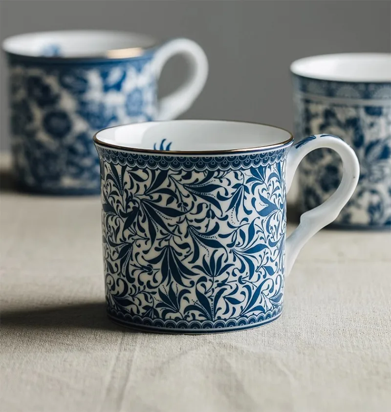 William Morris Blue & White Bone China Coffee Cup 1