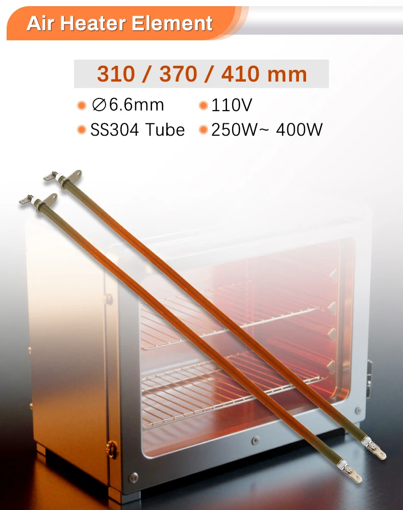 Description Picture 2 of item370mm 110V 250-400W  Heating Element for Electric Oven Electric Heat Tube with Metal Sheet by Annealing 2 Pieces