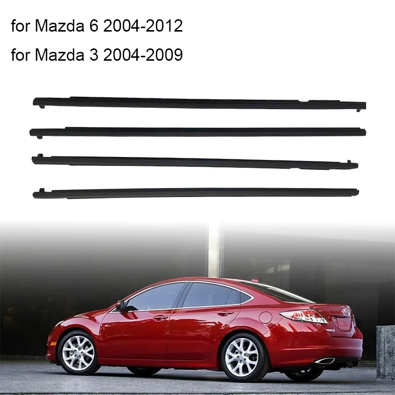 Black Window Weatherstrips Trim Belt Outer Sealing Strips For Mazda 6 - View #13