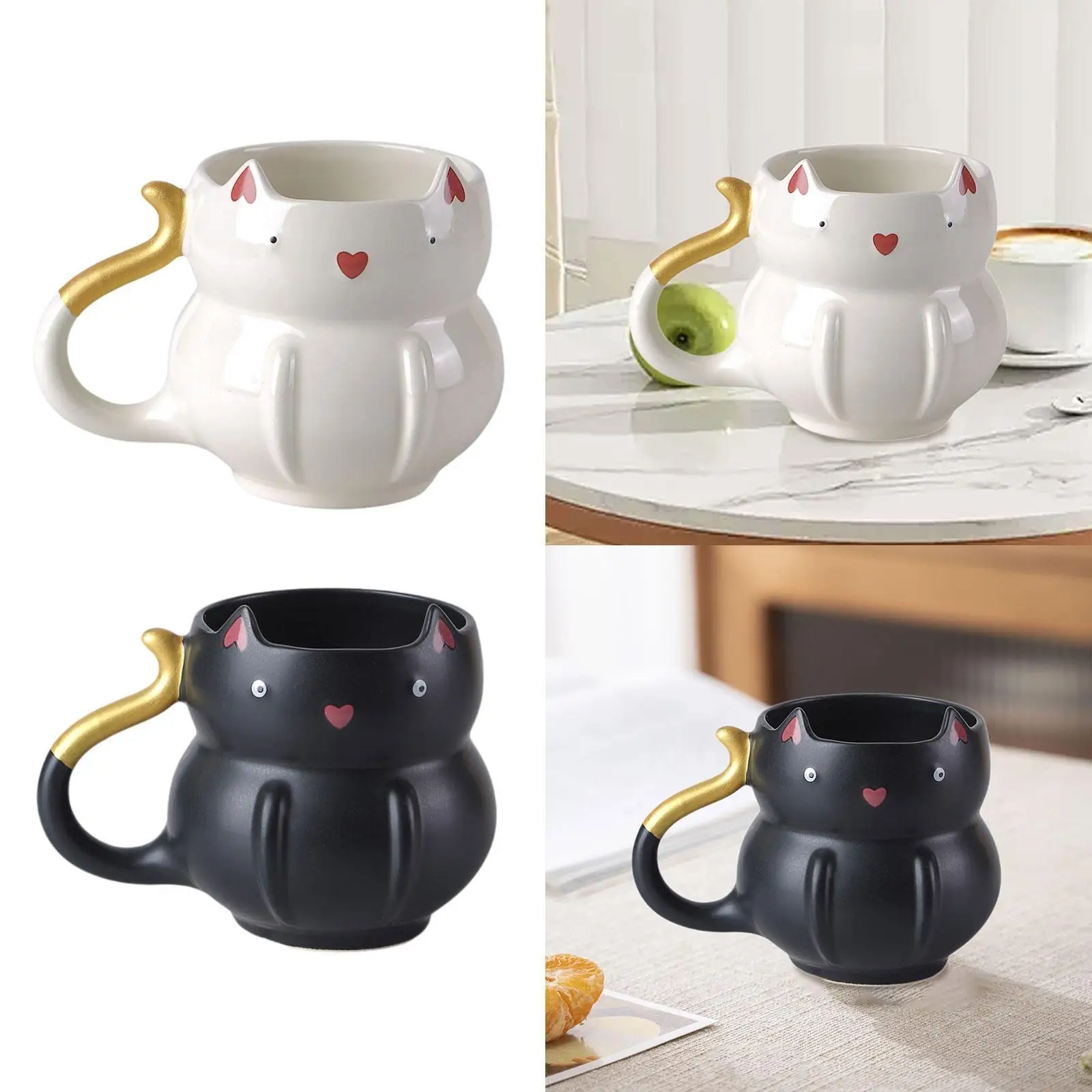 Coffee Mug, Soup Mug, Teacup, Cute Reusable 425ml Tea Cup, Water Cup, for Hold