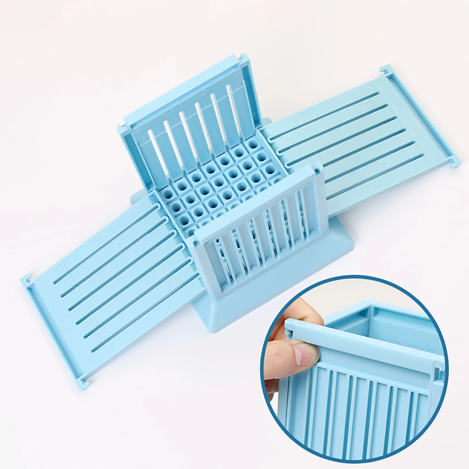 49 Holes Barbecue Stringer Box Portable Kebab Maker Box Detachable Kebab Maker Tool Multifunction for Camping Barbecue