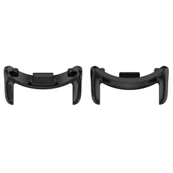 Stainless Steel Adapter for Smart Watch Bands - 1 Pair Bracelet Connector (Black)