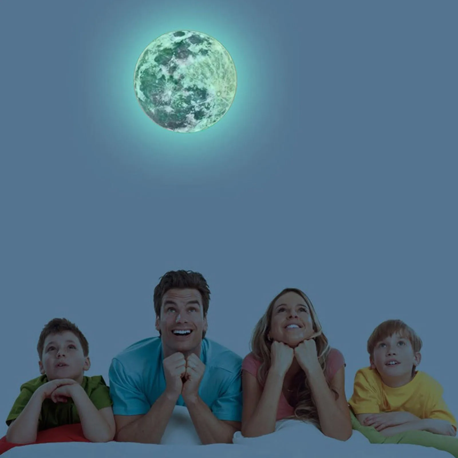 Luminous Wall Stickers 3D Wall Stickers 5/12/20cm Luminous Moon 3D Wall Sticker for Kids Room Living Room Bedroom Decor Glow In Dark Wallpaper