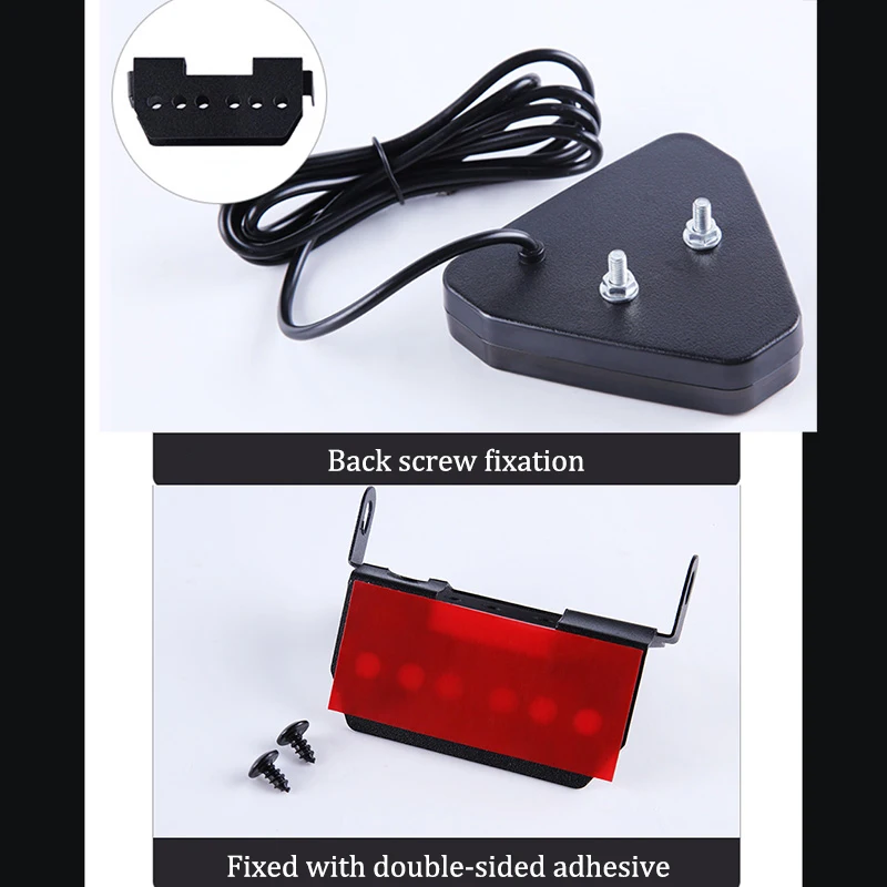Flash F1 Triangle Style Light Car Pilot Stop Safety Lights Sporty Rear Third Brake Light Auto Tail Warning Brake Signal Lamp 12V
