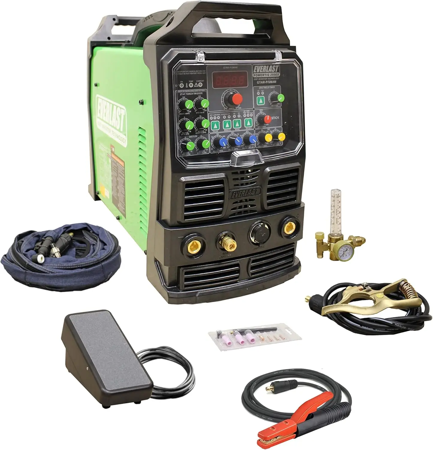 PowerTIG 250EX AC/DC Pulse TIG Stick Welder IGBT 1 or 3 Phase 220v Pulse Up To 500 Hz in AC or DC Modes