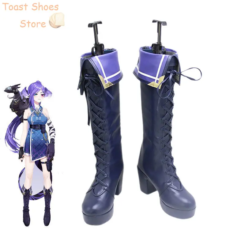 

Selen Tatsuki Cosplay Shoes Vtuber Cosplay Prop High Heel PU Leather Shoes Halloween Carnival Boots Costume Prop